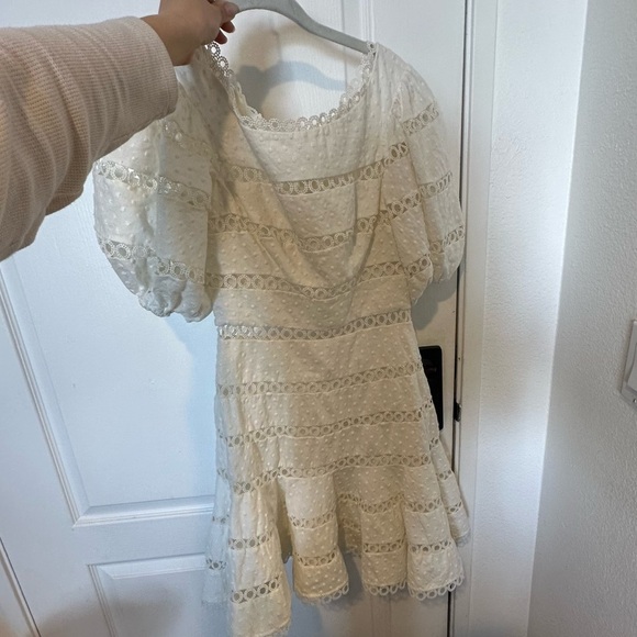 ZIMMERMANN Bowie Contour Hailspot Dress In White Sz0 /US 4 - Picture 3 of 6